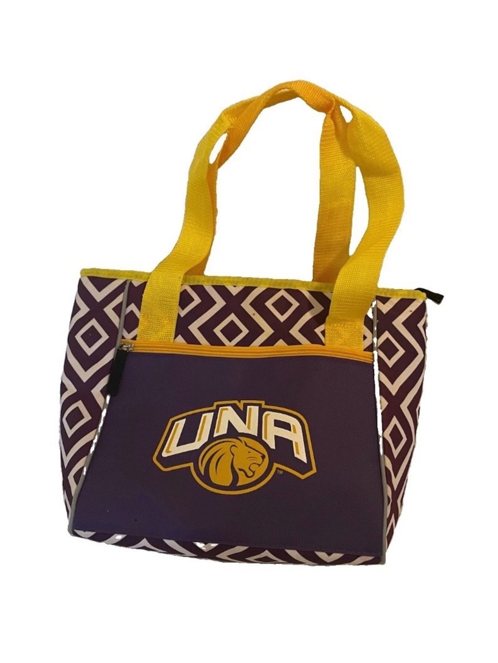 University of North Alabama (UNA) Purple and Gold Logo Lunch Bag